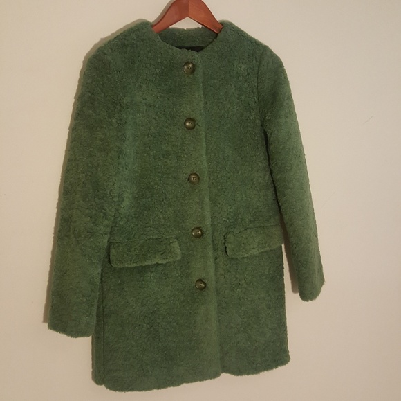 Zara Jackets & Blazers - Green Button-down jacket!